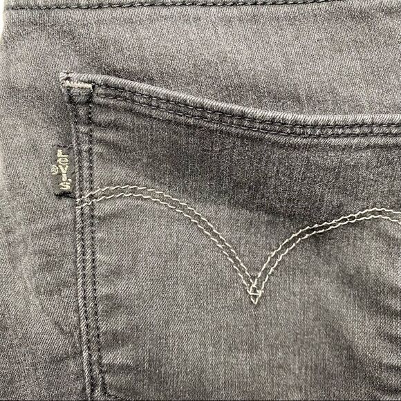 LEVI’S Mid-Rise Black Denim Skinny Jeans with Ankle Zippers - Size 27 - Picture 3 of 11